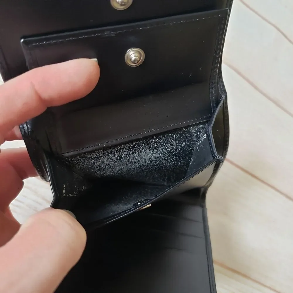 Authentic Cartier Leather Compact Unisex Wallet Black Designer Classic Piece